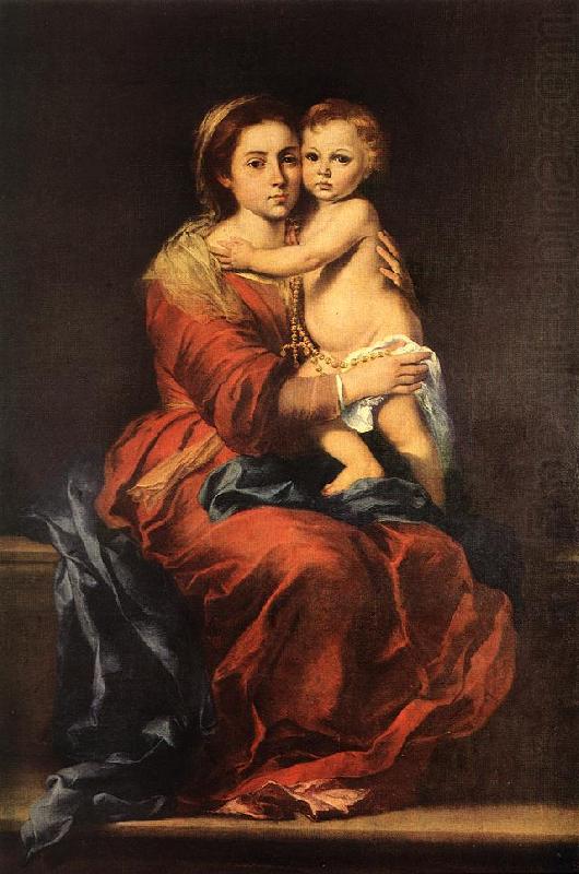 MURILLO, Bartolome Esteban Virgin and Child with a Rosary sg china oil painting image
